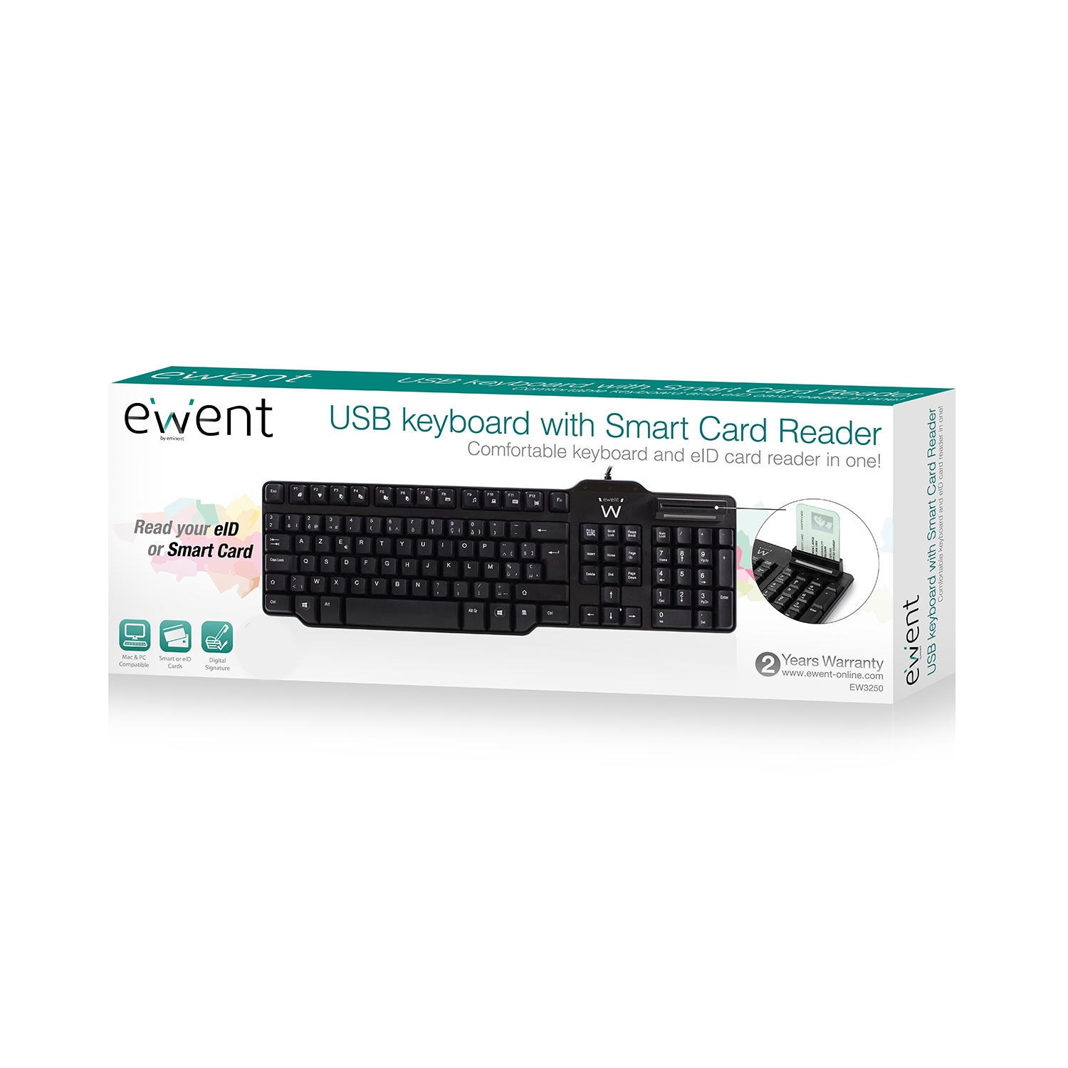 Ewent EW3252 keyboard Home USB QWERTY Spanish Black – image 4