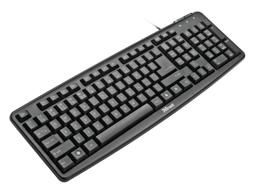 Trust 17199 keyboard Universal USB Turkish Black