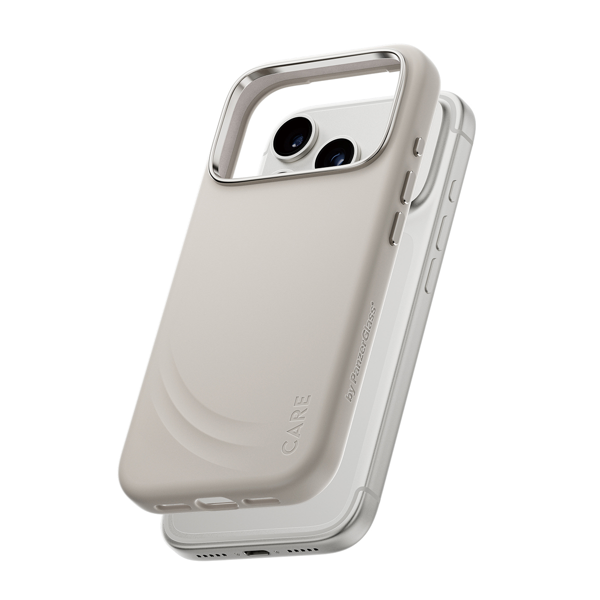 PanzerGlass CARE™ by PanzerGlass® Flow Case Vanilla w. Haptic Button & MagSafe iPhone 18 Pro | 17 Pro