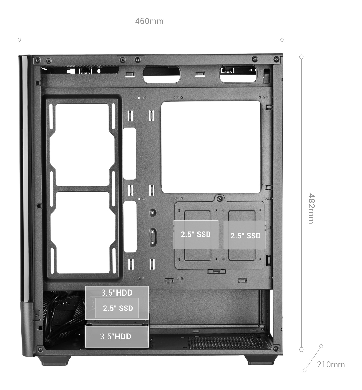 Mars Gaming MCLCDPRO computer case Midi Tower Black – image 7