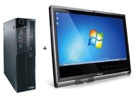 Lenovo ThinkCentre M90 + ThinkVision L2461x – image 1