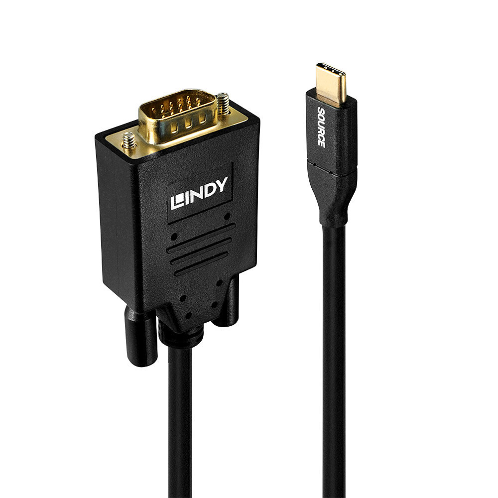 Lindy 3m USB Type C to VGA Adapter Cable – image 1