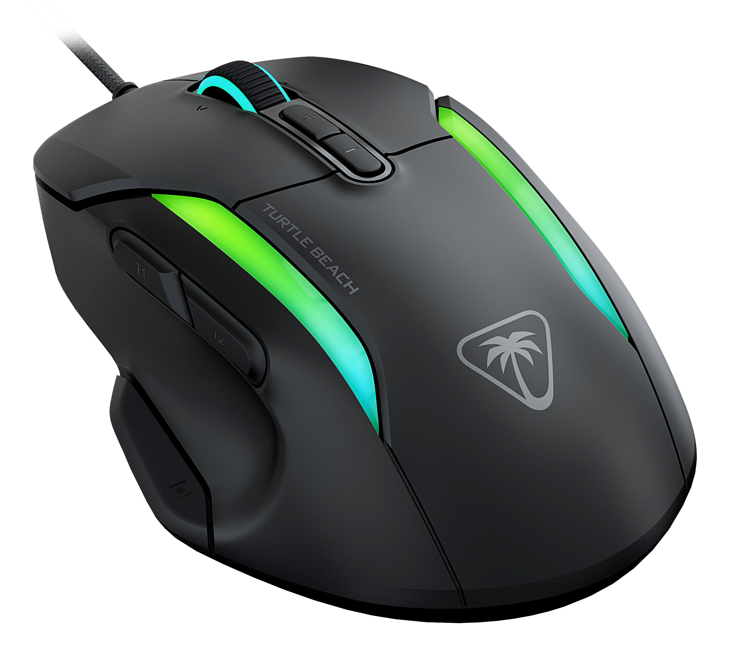 Turtle Beach Kone II - Souris Gaming RGB Ergonomique Filaire, Capteur Optique 26000 DPI, Interrupteurs Optiques 100 M de Clics, 23 Entrées Personnalisables, Molette 4D, Patins en PTFE pur - Noir