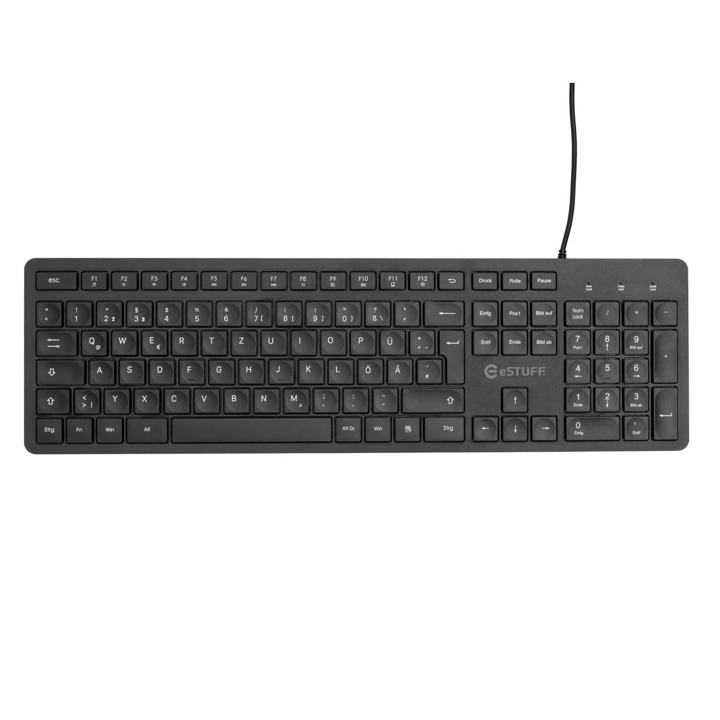 eSTUFF GLB211402 keyboard Office USB QWERTZ German Black – image 3