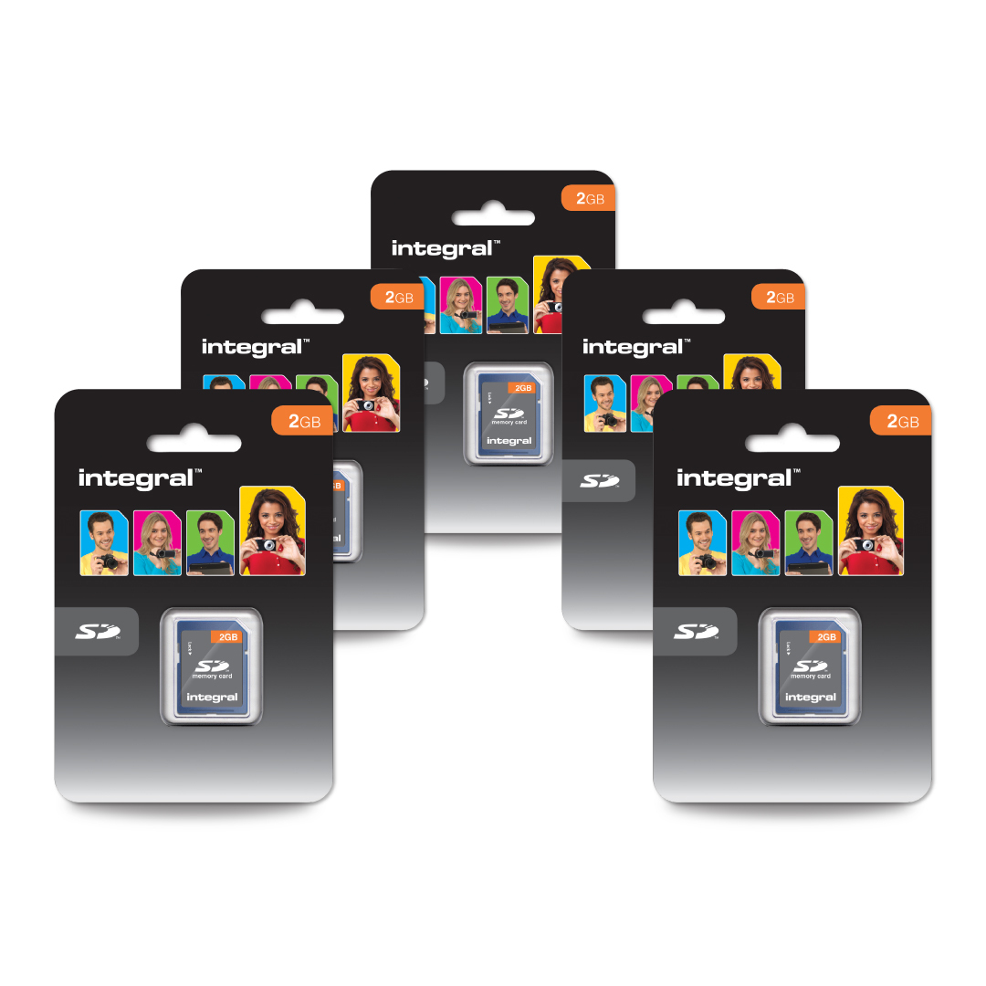Integral 2GB 5PK SD MLC FLASH WITH METAL CARD CASE – image 2