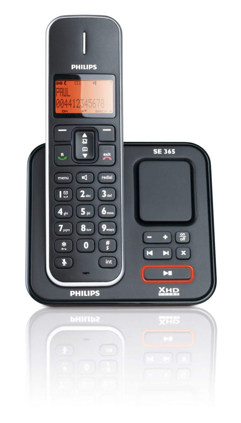 Philips Perfect sound SE3651B/77 telephone Analog telephone Caller ID Black, White
