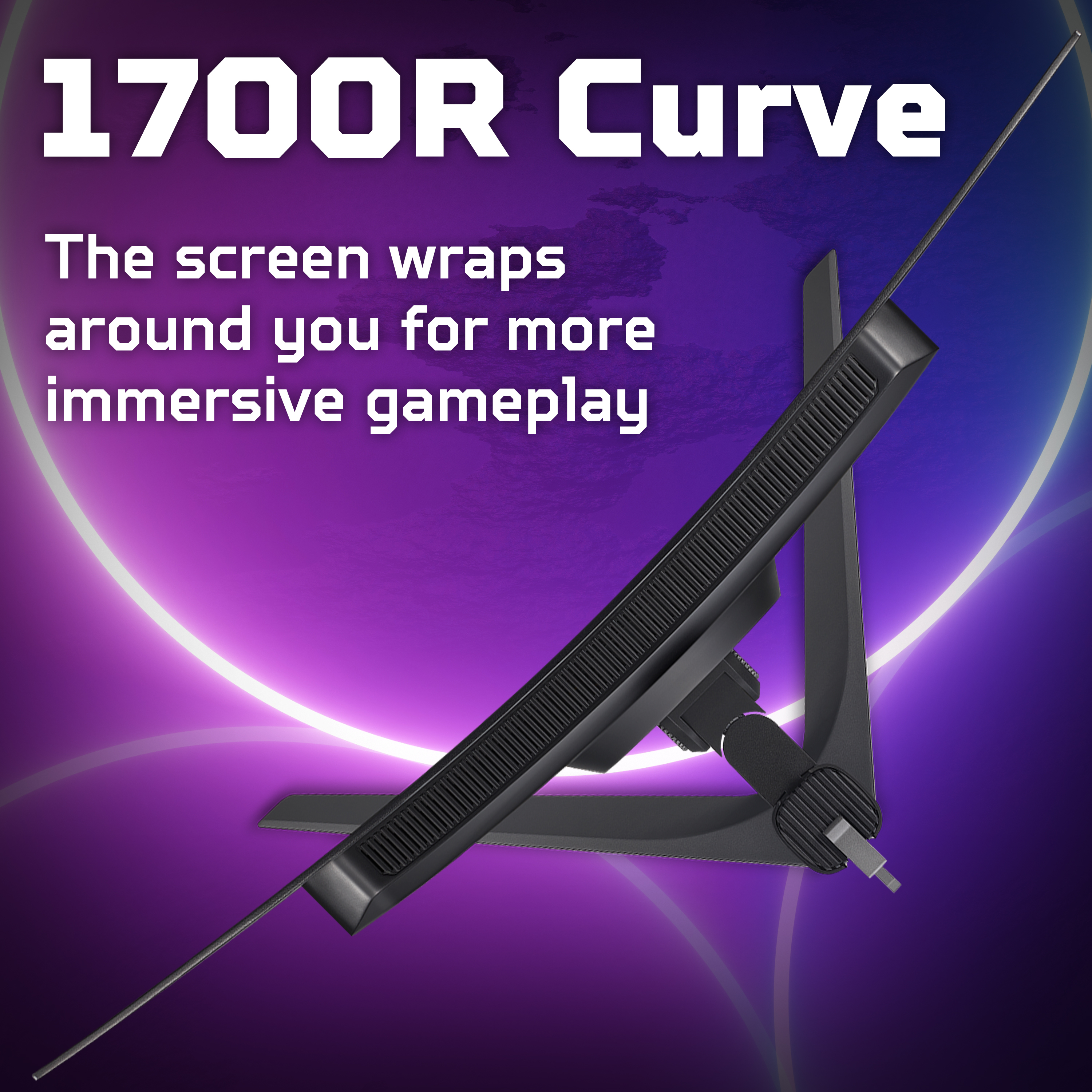 Acer Predator X32X curved QD-OLED gaming monitor – 31.5″, QD-OLED, 1700R curve, 4K Ultra HD, 240Hz, 0.03ms, FreeSync Premium, DisplayHDR 400 True Black, HDMI, DP & USB-C image 3