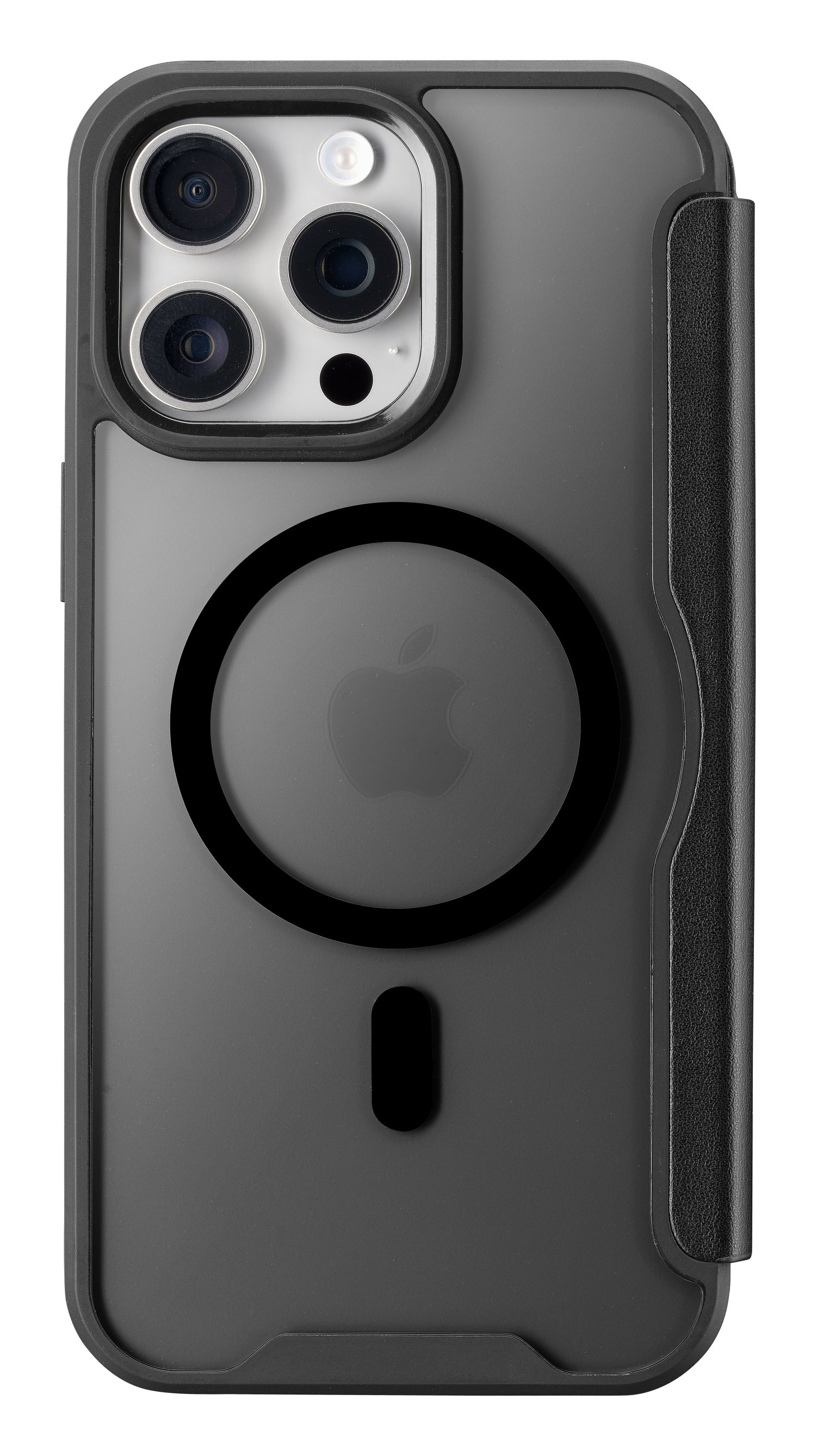 Daily Mag - iPhone 16 Pro Buchhülle mit halbdurchsichtigem Hartdeckel, kompatibel mit dem Magsafe®-Ökosystem
