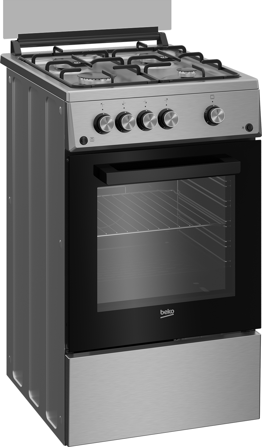 Beko FSG52010GXC cooker Freestanding cooker Gas Black, Stainless steel – image 2