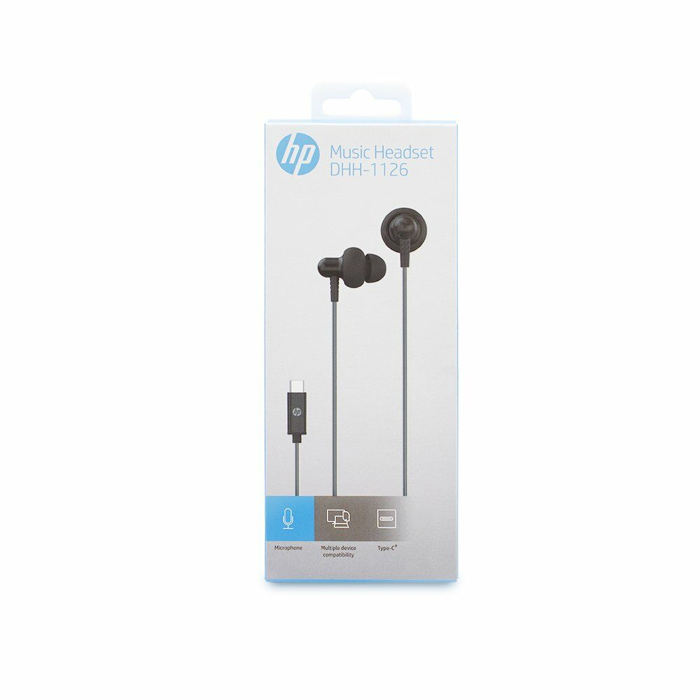 HP DHH-1126 Headset Wired In-ear Calls/Music USB Type-C Black – image 2