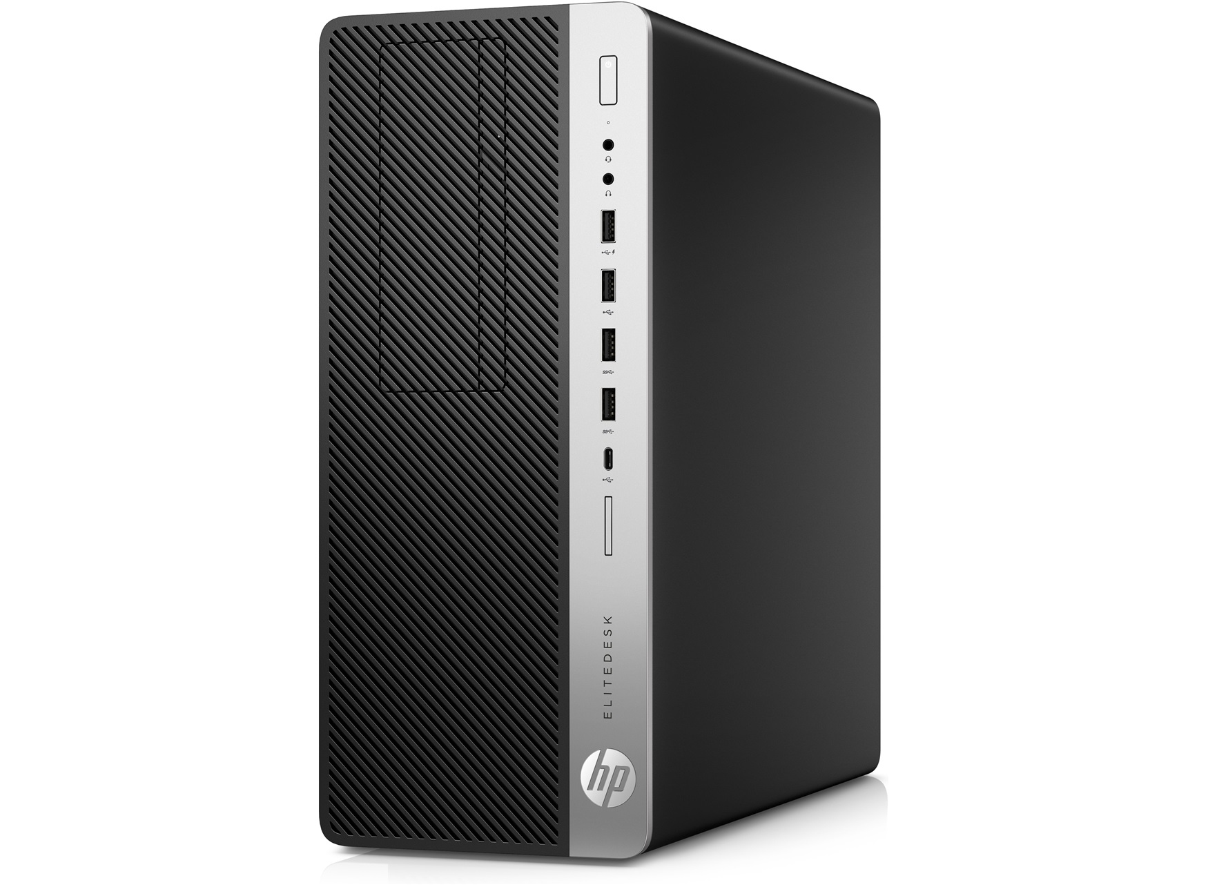HP EliteDesk 800 G3 + ProDisplay P240va Intel® Core™ i5 i5-7500 8 GB DDR4-SDRAM 2 TB HDD Windows 10 Pro Tower PC Black, Silver image 3