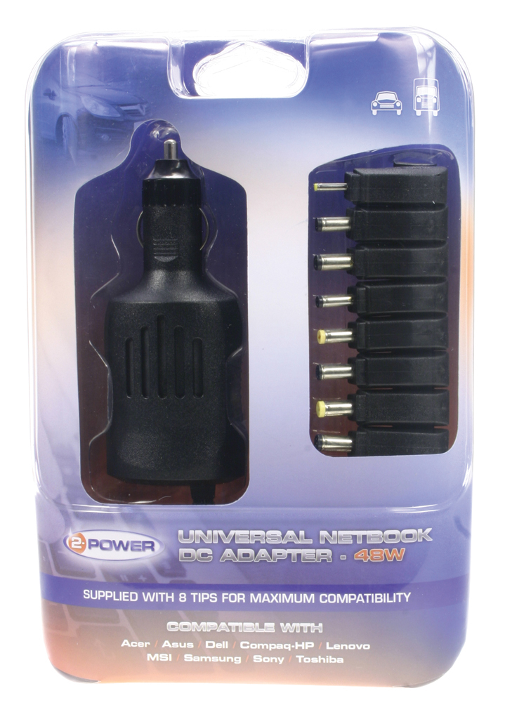 2-Power 48W Universal Net Book In-Car Adapter