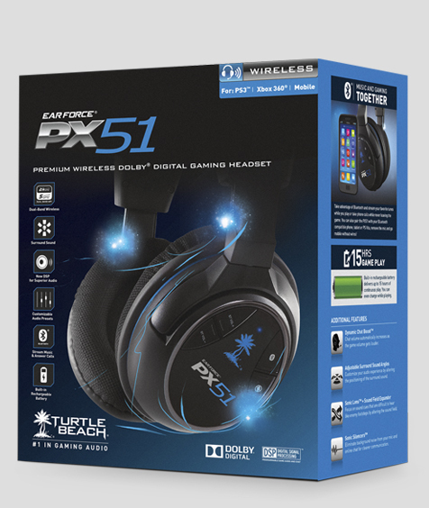 Turtle Beach PX51 Headset Wired & Wireless Head-band Gaming Bluetooth Black, Blue – image 6