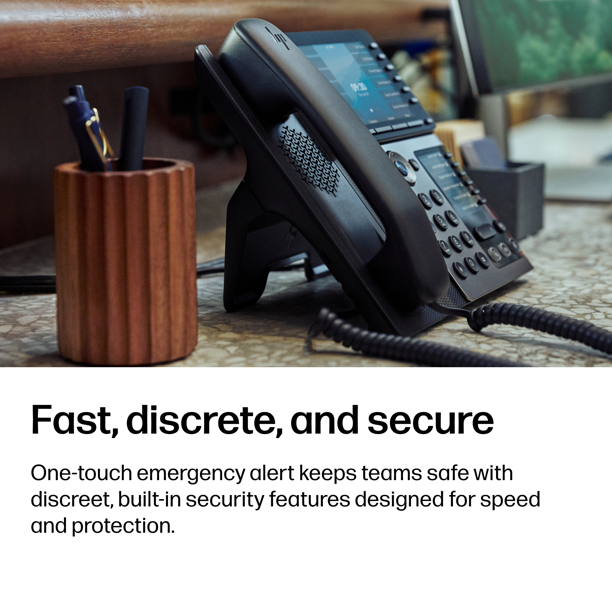 HP Poly Edge V800 OpenSIP DeskPhone with Power Supply No Radio – image 7