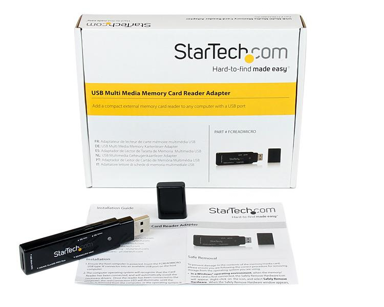 StarTech.com USB Multi Media Memory Card Reader Adapter - Card reader ( MS, MS PRO, MMC, SD, MS Duo, MS PRO Duo, miniSD, RS-MMC, TransFlash, microSD, MS Micro ) – image 6
