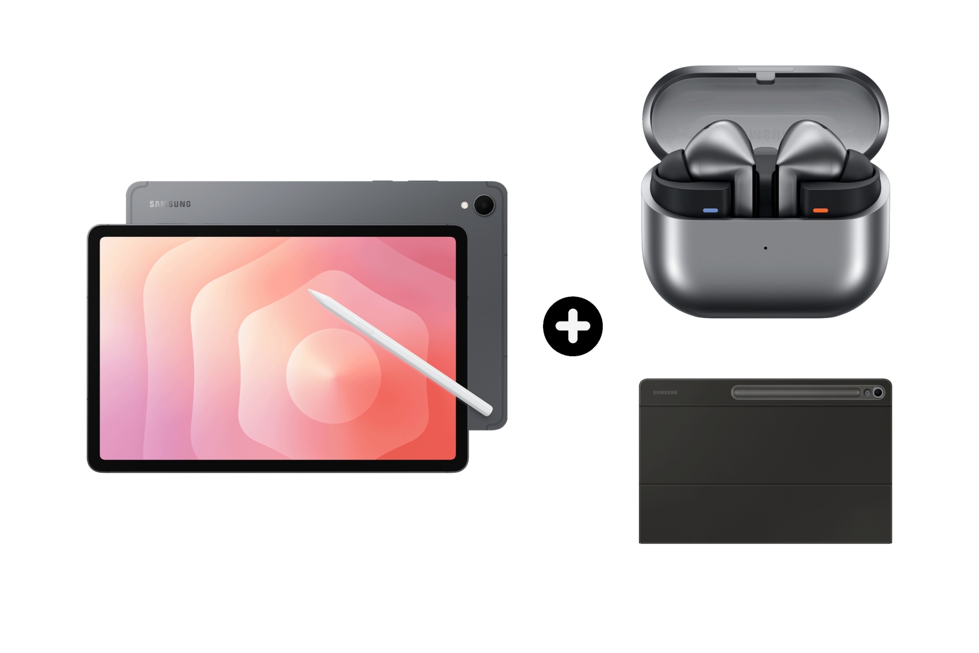 Samsung Galaxy Tab S11 (11") Work Essentials Bundle with Galaxy Buds3 Pro & Keyboard Cover