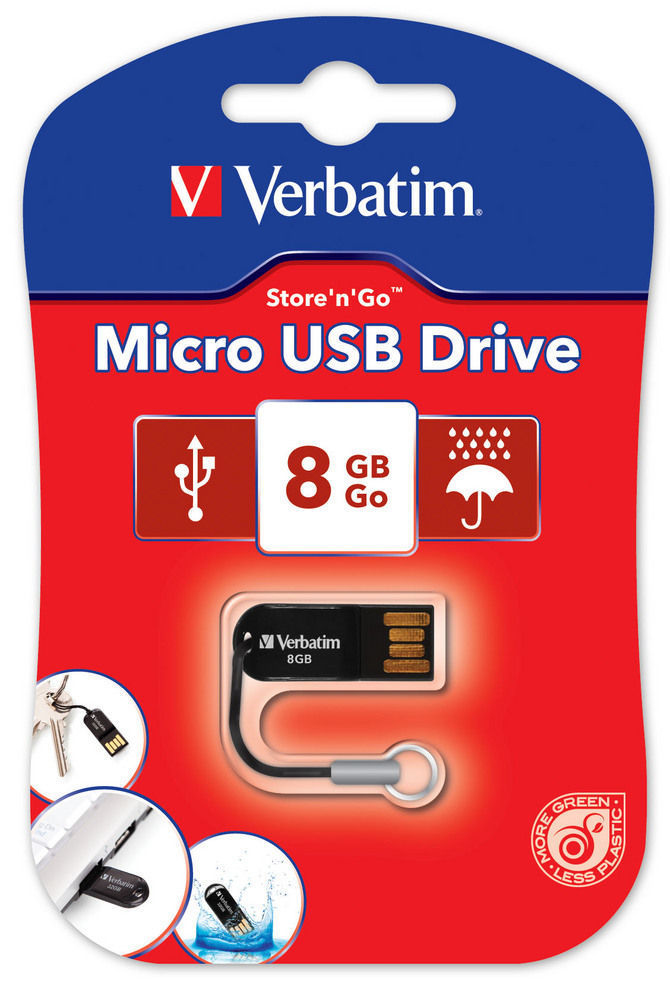 Verbatim Micro USB Drive 8GB - Black