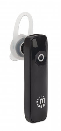 Manhattan Single Ear Bluetooth Headset (Clearance Pricing), Omnidirectional Mic, Integrated Controls, Black, 10 hour usage time, Range 10m, USB-A charging cable – image 2