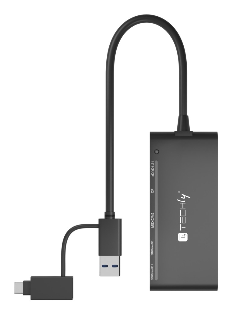 Techly IUSB-CARD-AC575 card reader USB 3.2 Gen 1 (3.1 Gen 1) Type-A/Type-C Black – image 9