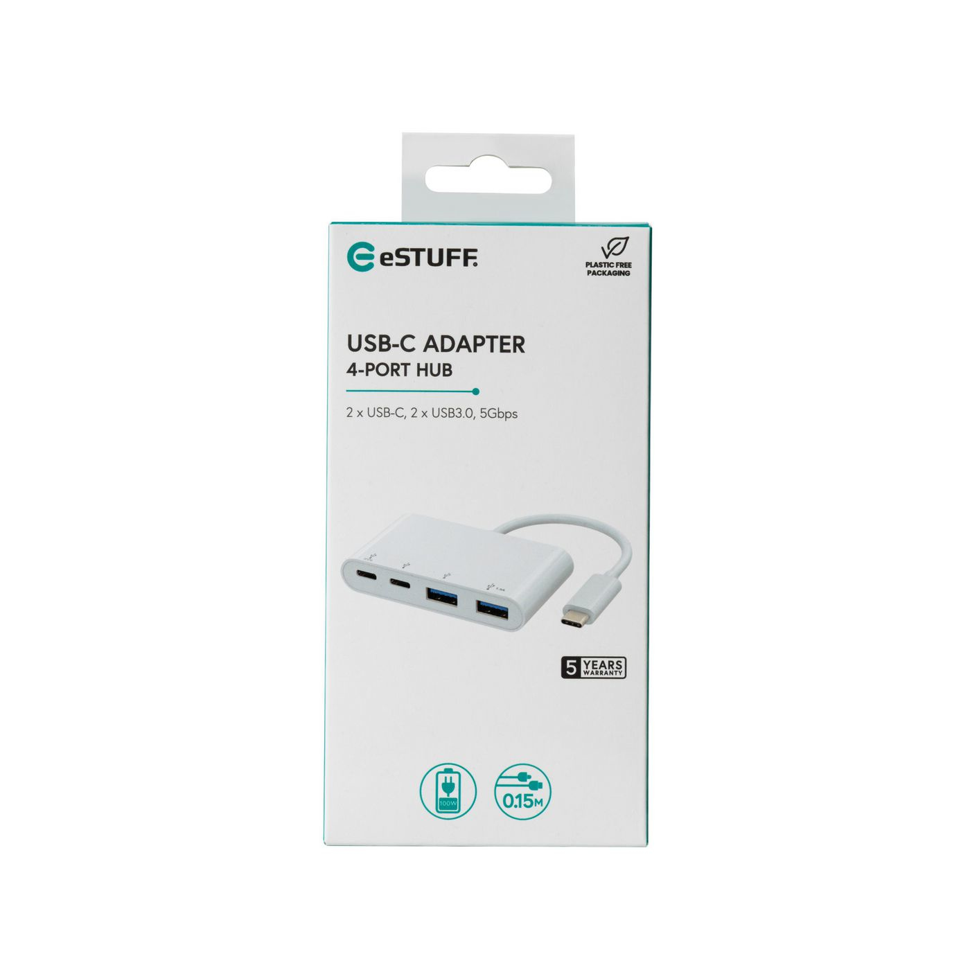 eSTUFF USB-C to 2 x USB 3.0 & 2 x USB-C 3.1 – image 3
