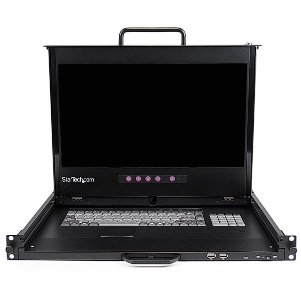 StarTech.com 1U 17" HD 1080p Dual Rail Rackmount LCD Console w/ Fingerprint Reader and Front USB Hub – image 2