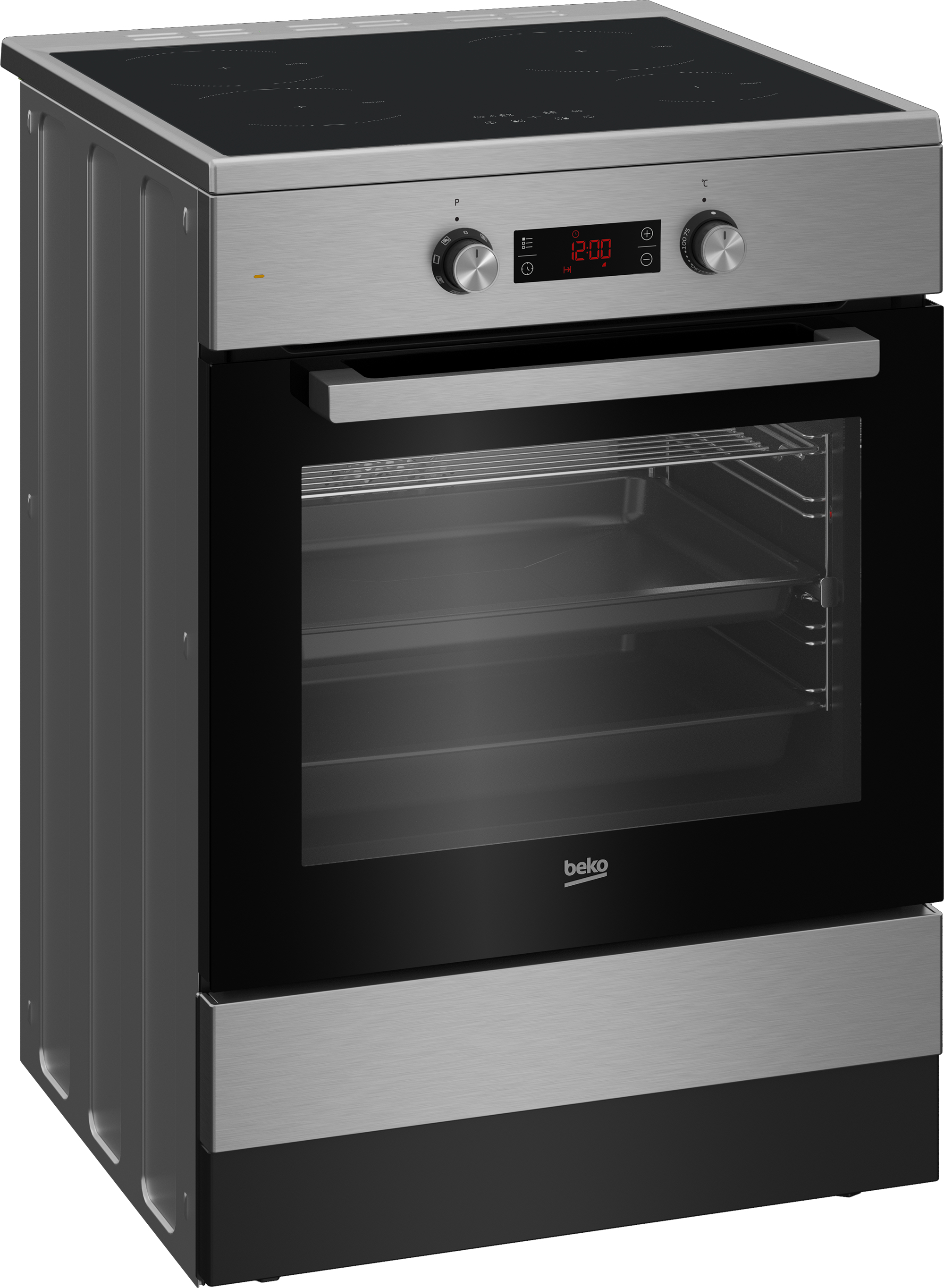 Beko FSM69301XCT cooker Freestanding cooker Electric Ceramic hob Stainless steel – image 2