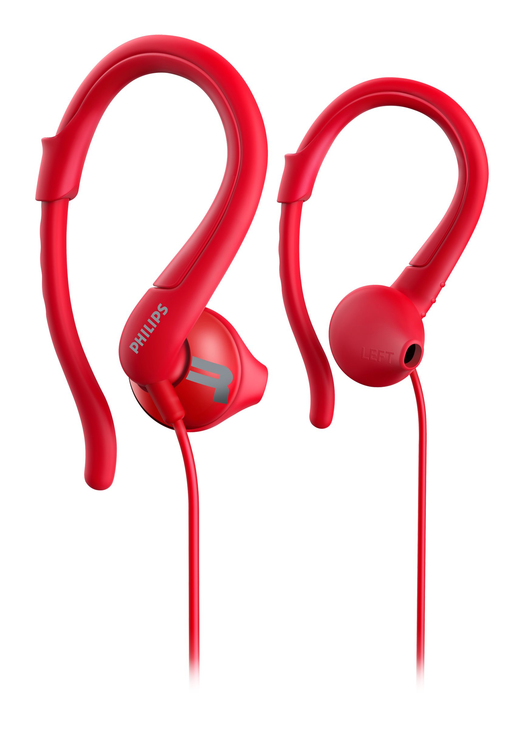 Philips ActionFit SHQ1250TRD/27 headphones/headset Wired Ear-hook, In-ear Red