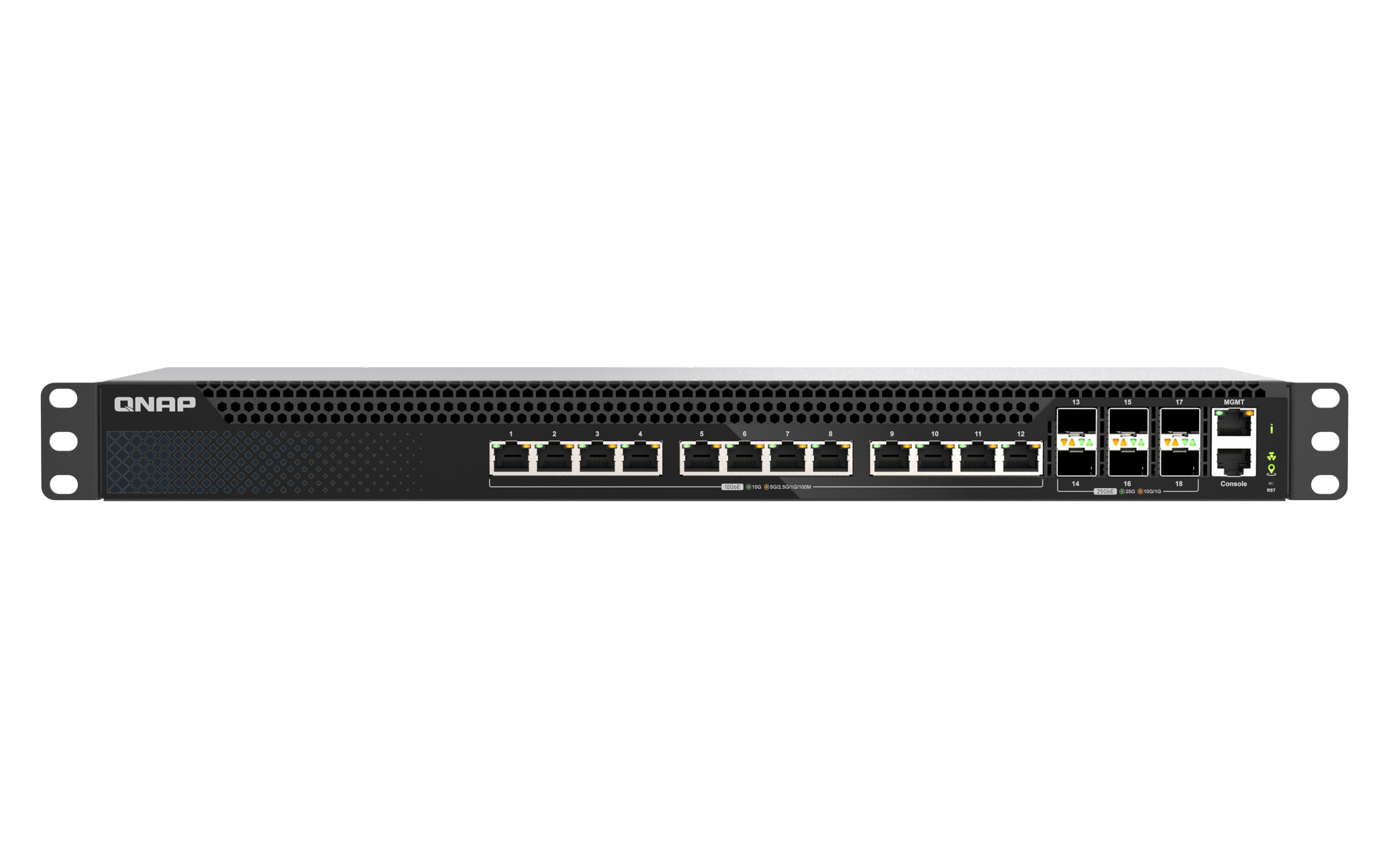QNAP QSW-M5218-6F12T network switch Managed L3 – image 1
