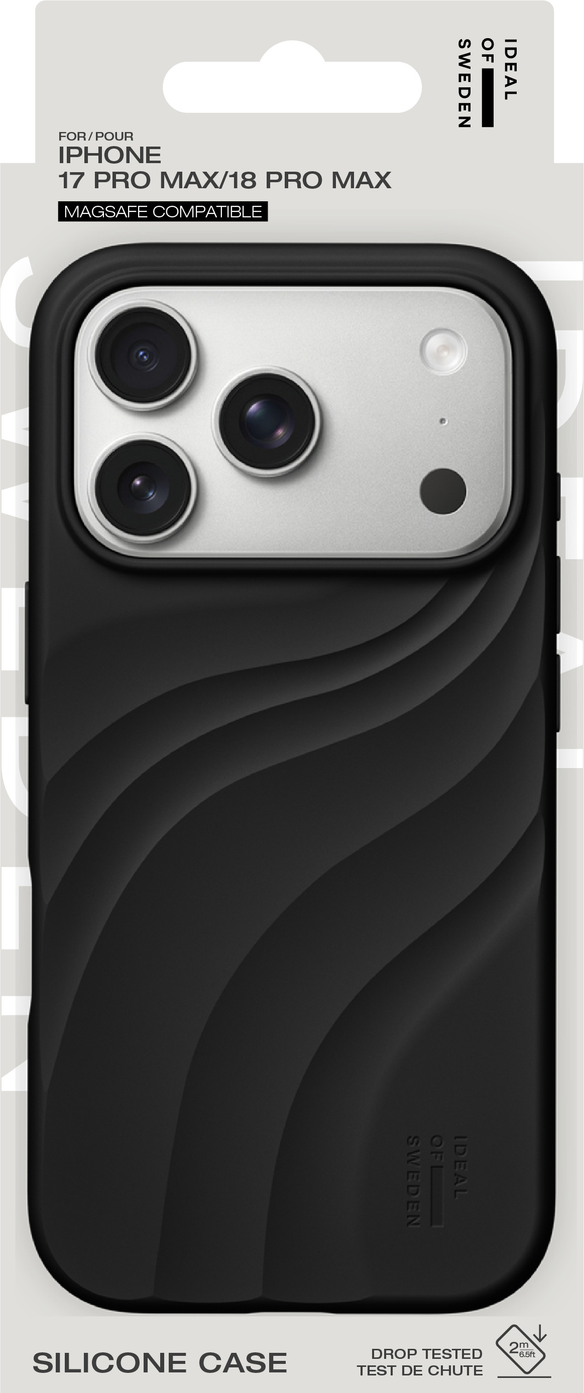 iDeal of Sweden Soft Swirl Silicone Case MagSafe iPhone 17 Pro Max / 18 Pro Max Velvet Black – image 5