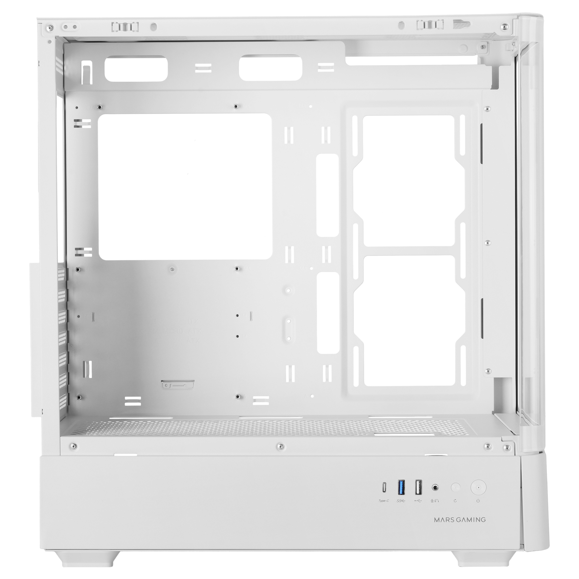 Mars Gaming MCLCDPROW computer case Midi Tower White – image 5