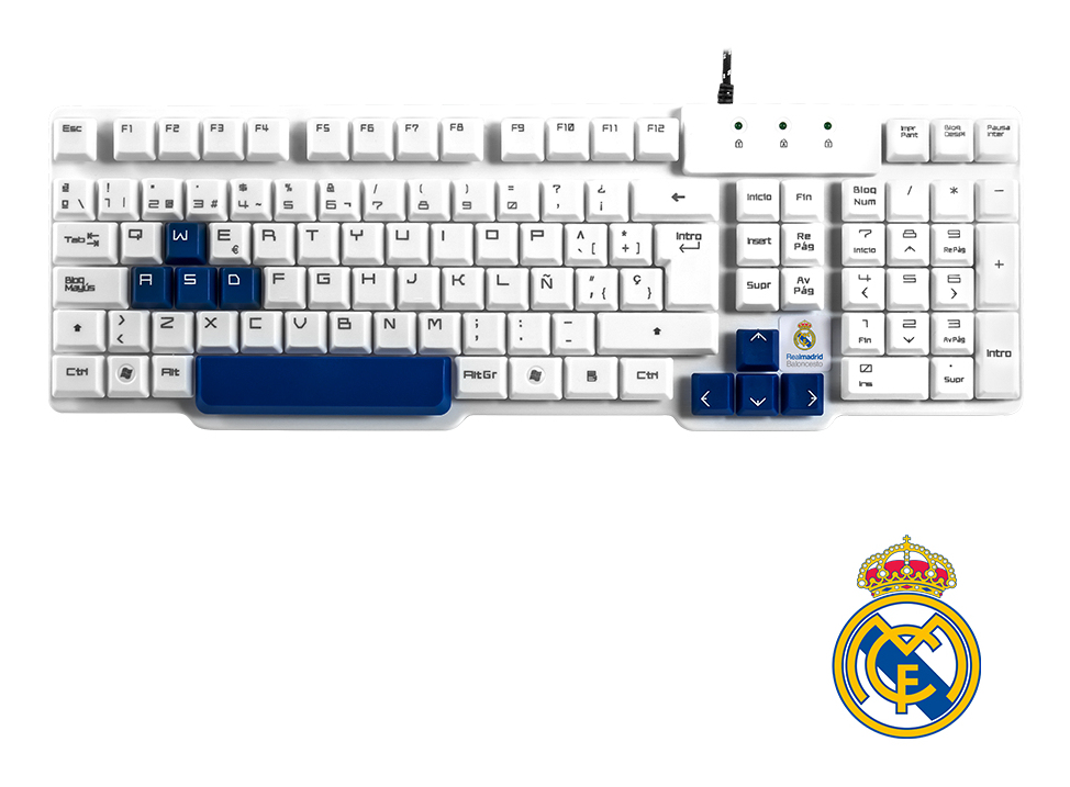 Mars Gaming MCPCHAMPIONRM keyboard Mouse included USB QWERTY Spanish Blue, White – image 2