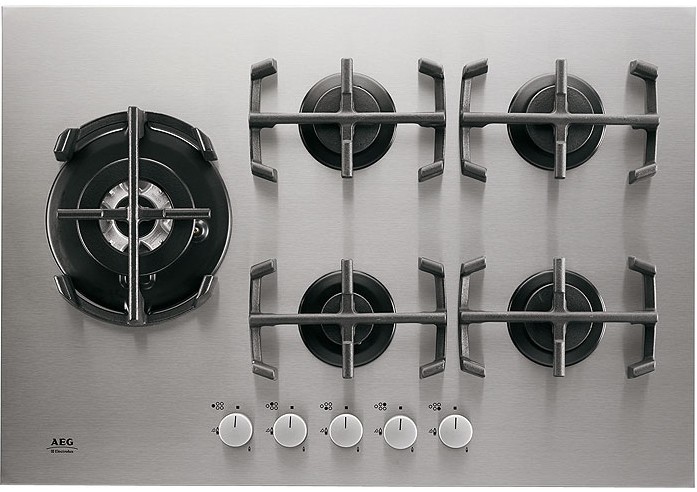 AEG 75580GM hob Stainless steel Built-in Gas 5 zone(s)