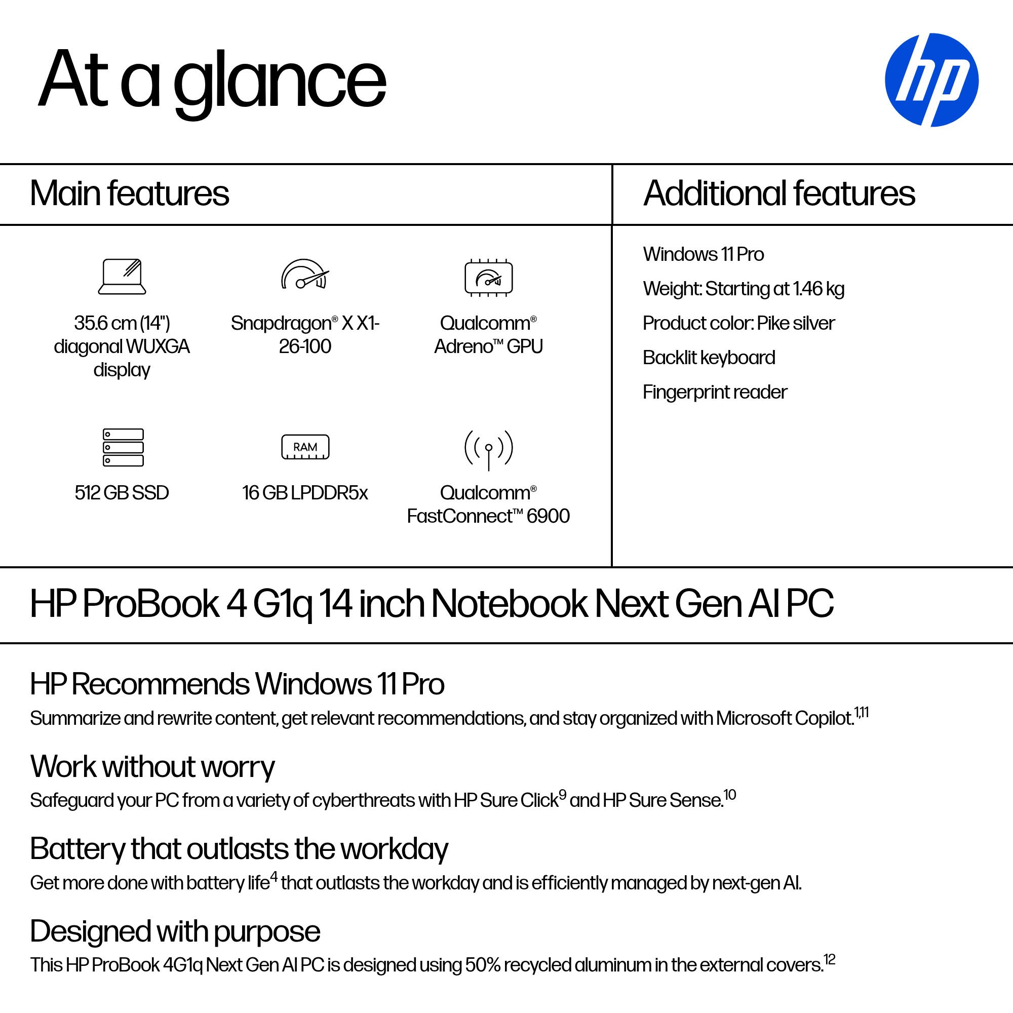 HP ProBook 4 G1q 14 inch Notebook Next Gen AI PC – image 3
