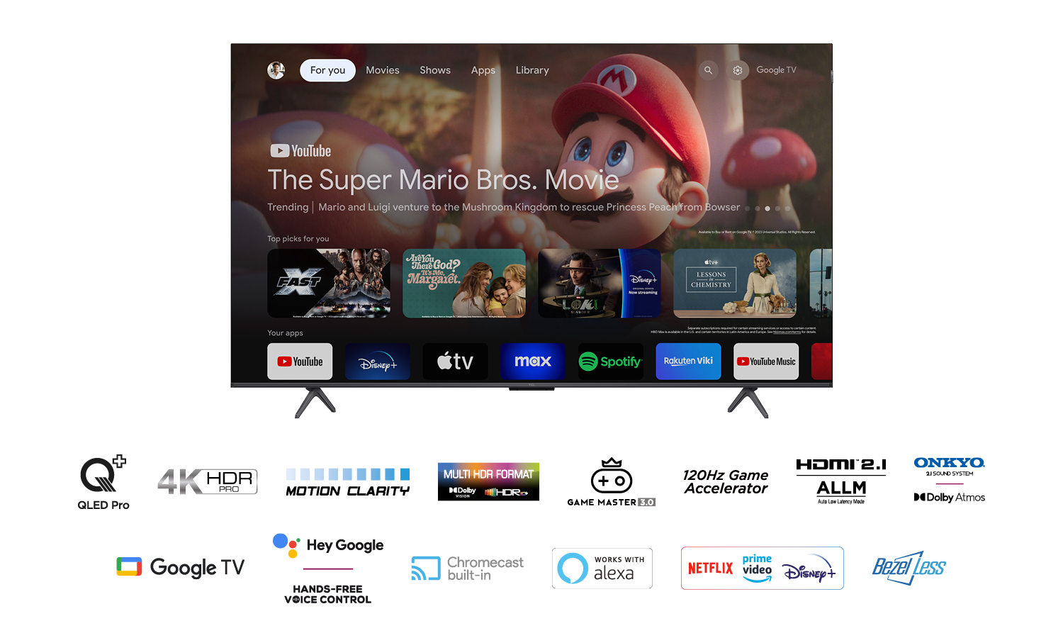TCL QLED Pro 55 55C61B UltraHD 4K Son Onkyo Google TV — photo 6