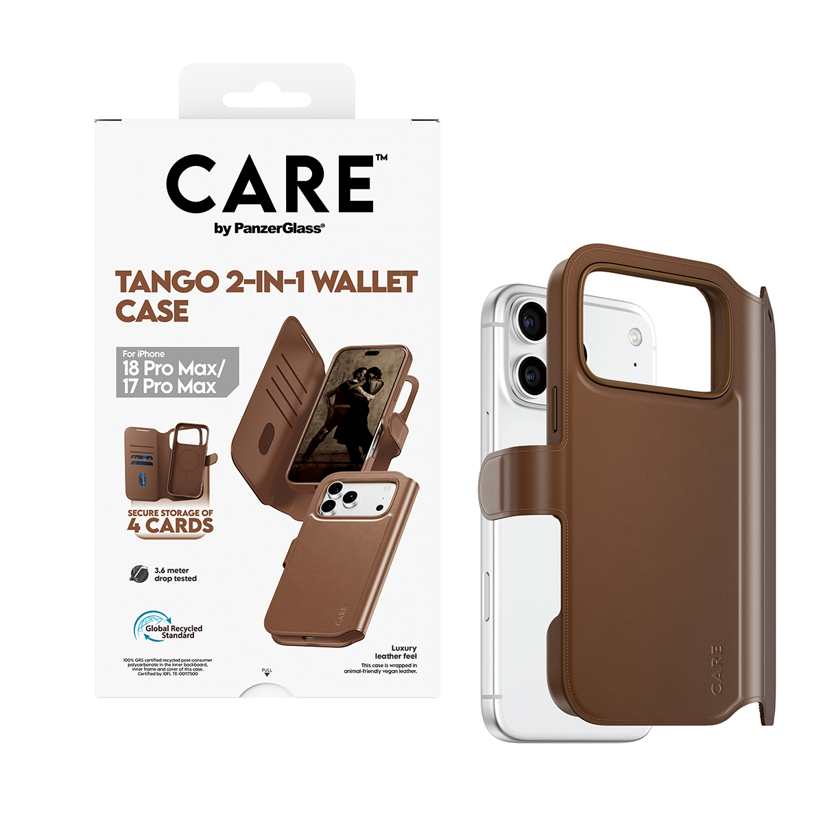 PanzerGlass CARE™ by PanzerGlass® Tango 2-in-1 Wallet Case Brown w. MagSafe iPhone 18 Pro Max | 17 Pro Max – image 5