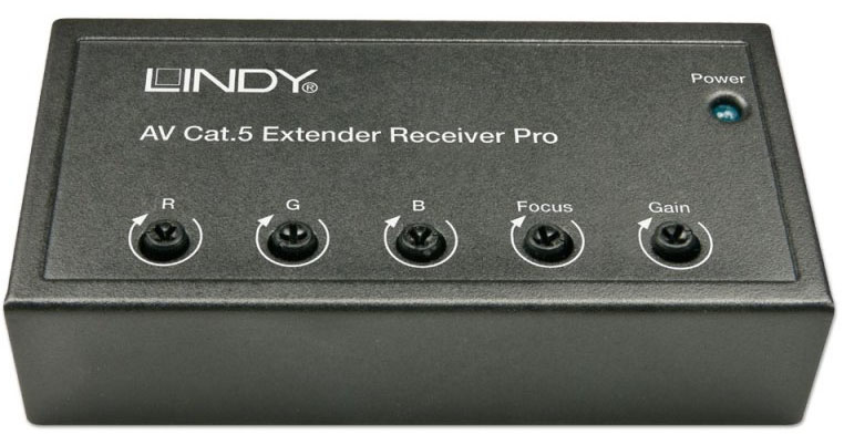 Lindy 32767 AV extender AV receiver Black