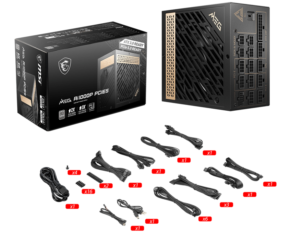 MSI PSU MEG Ai1000P PCIE5 – image 5