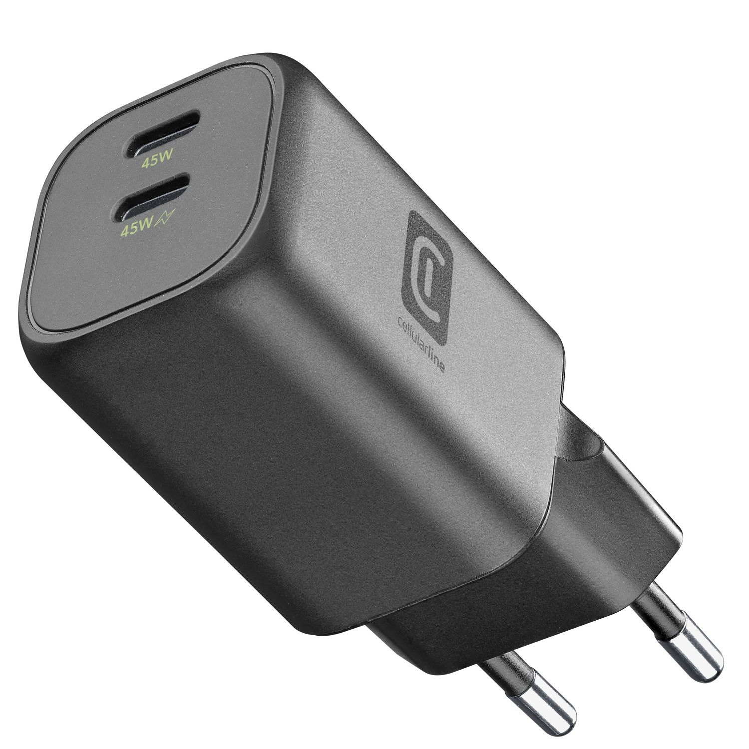 Cellularline GAN+ 45 W CHARGER DUAL USB-C PORT BLACK – image 7