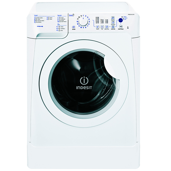 Indesit PWDC8127W washer dryer Freestanding Front-load White