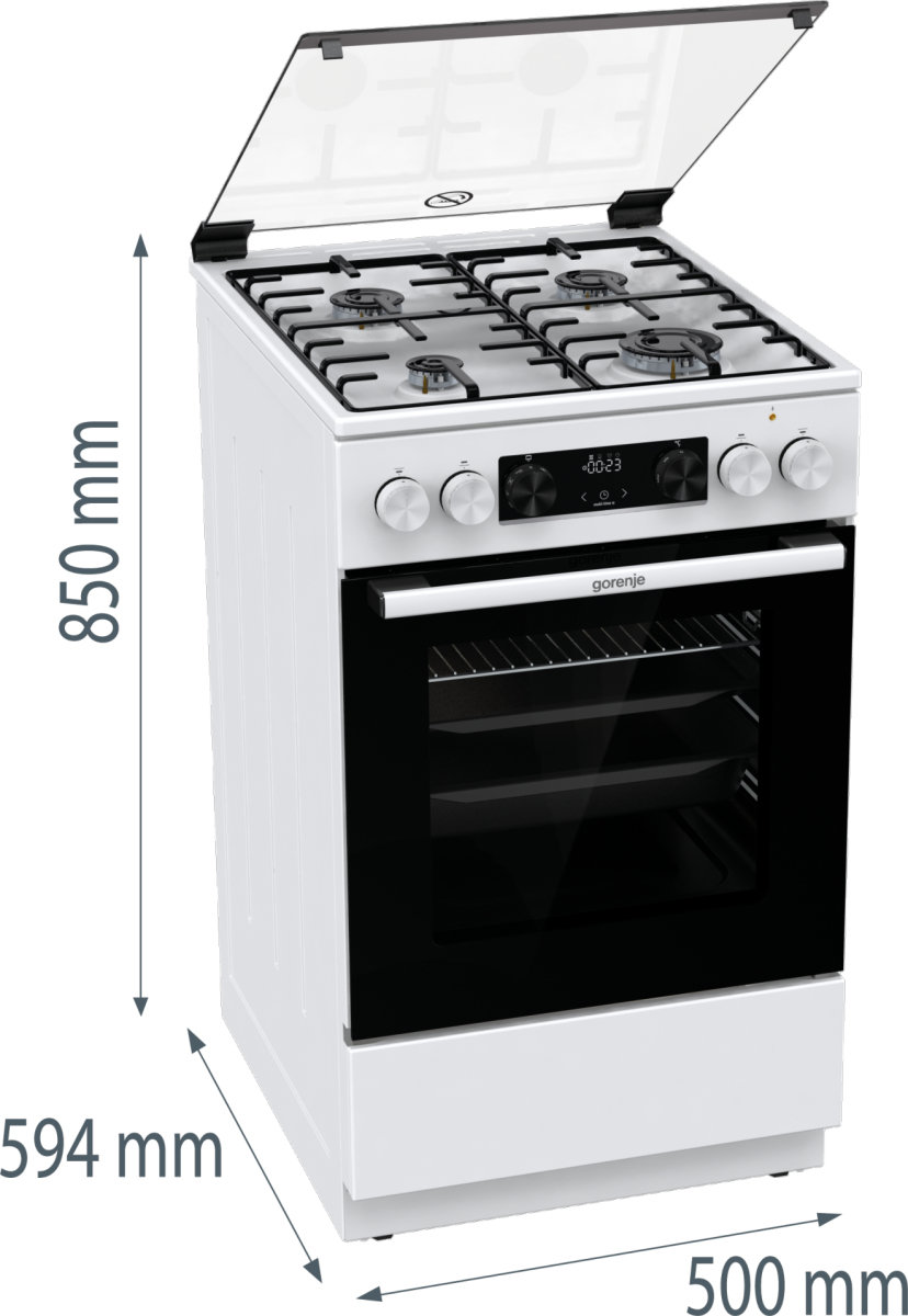 Gorenje MEKS5121W cooker Freestanding cooker Gas White – image 7
