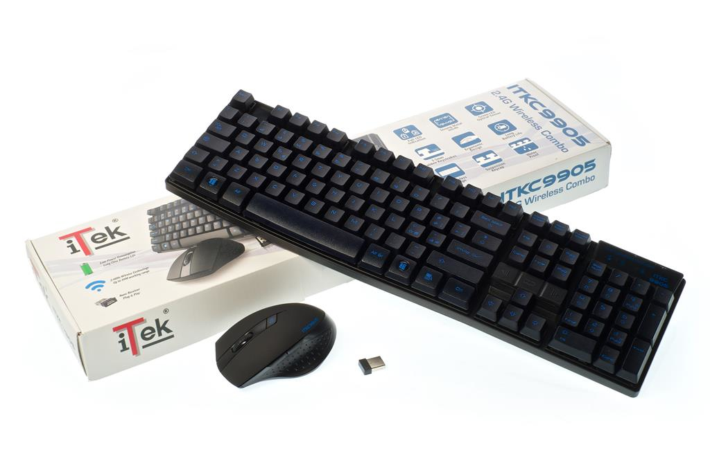 itek ITKC9905 keyboard Mouse included Universal RF Wireless Italian Black – image 3