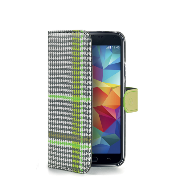 Celly PDPAGES5MGR mobile phone case Wallet case Black, Green, White