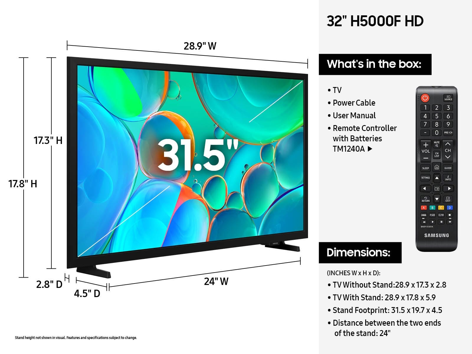 Samsung UN32H5000FFXZA TV – image 5