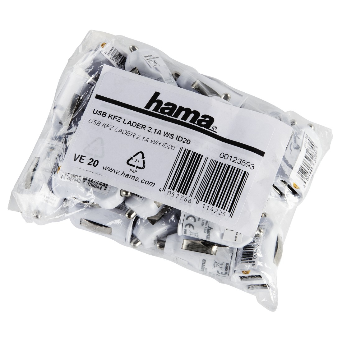 Hama 00123593 mobile device charger Tablet White Cigar lighter Auto
