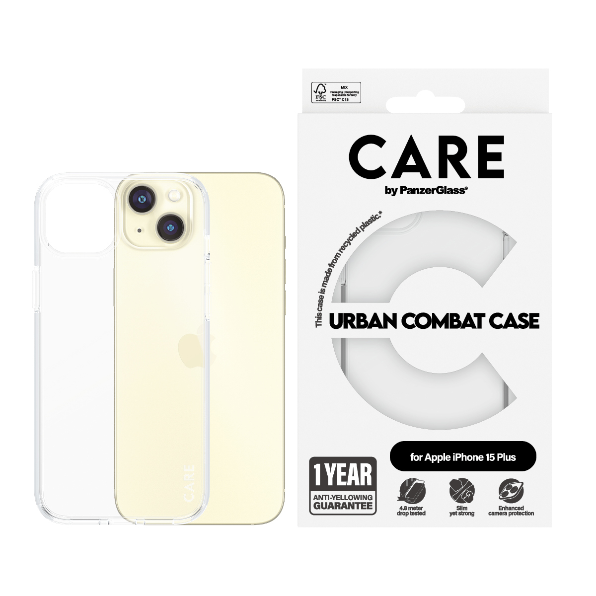 PanzerGlass CARE™ by PanzerGlass® Urban Combat Case Transparent iPhone 15 Plus – image 2