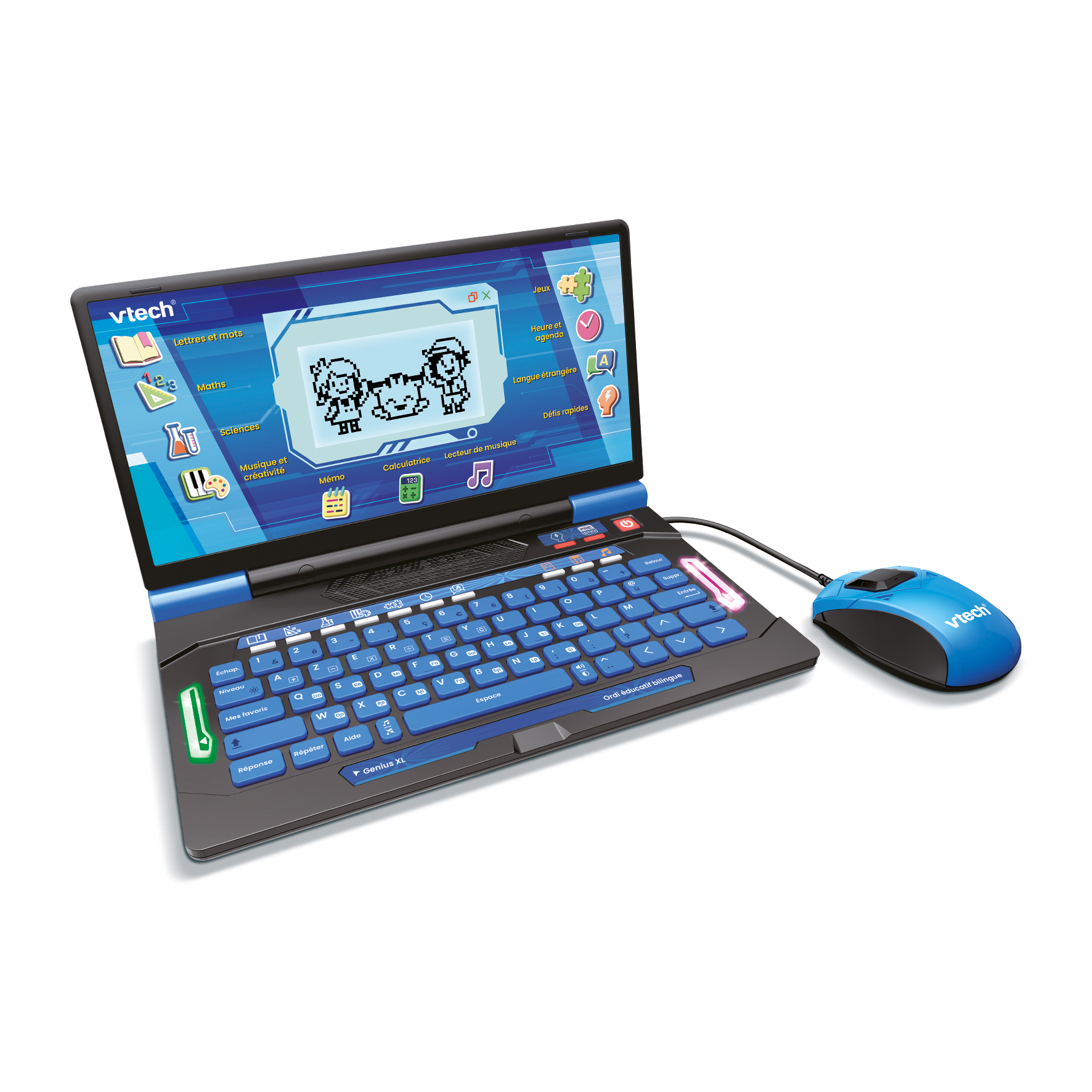 VTech Genius XL İki Dilli Eğitim Bilgisayarı Mavi Plastik