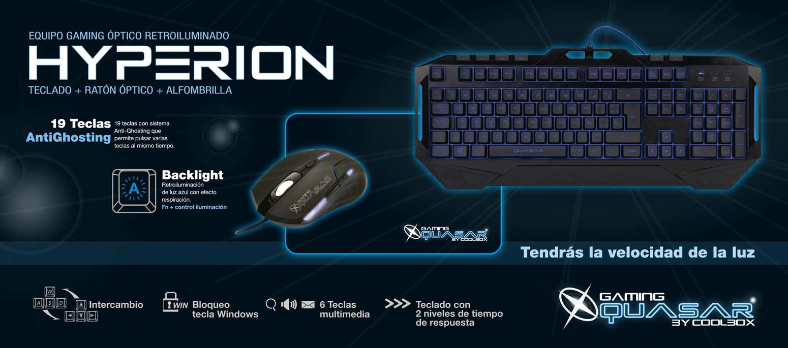 CoolBox QUA-KTR001 keyboard Mouse included Gaming USB Black – image 5