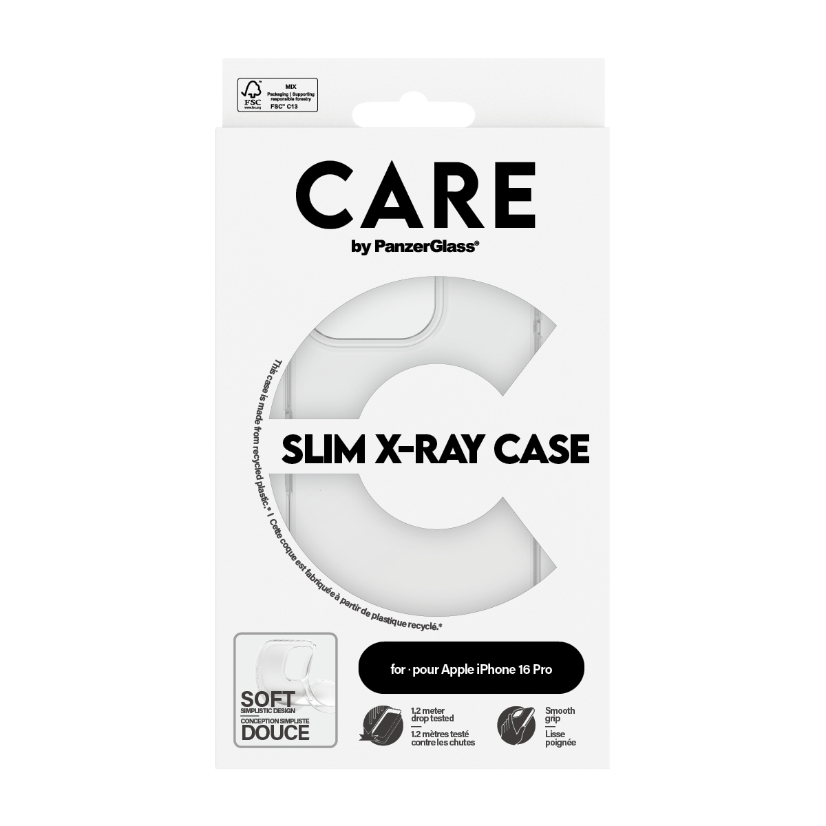 PanzerGlass CARE by PanzerGlass® Fashionable Case Transparent X-Ray Soft Basic iPhone 16 Pro – image 3