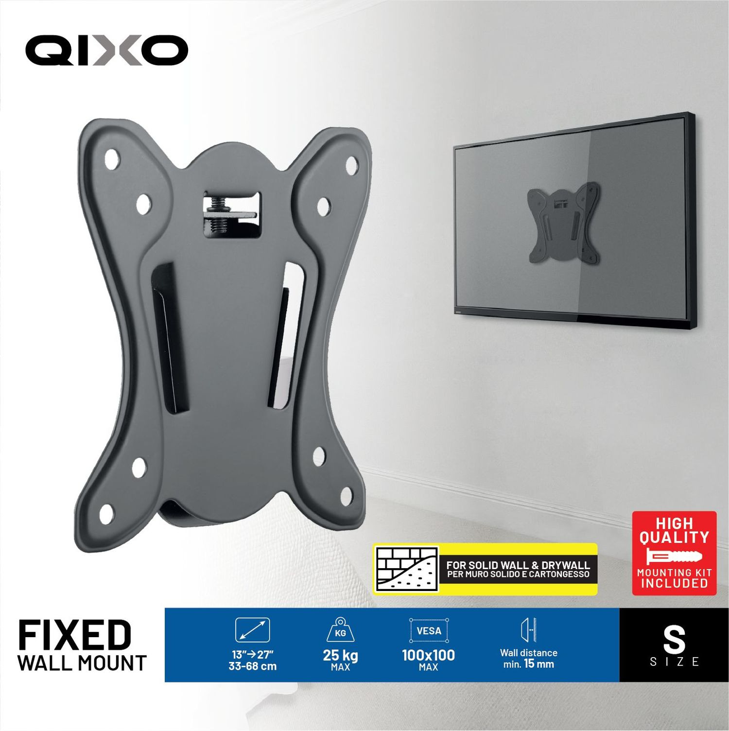 Qixo QXTVWALLMOUNTFX25K TV mount/stand – image 2