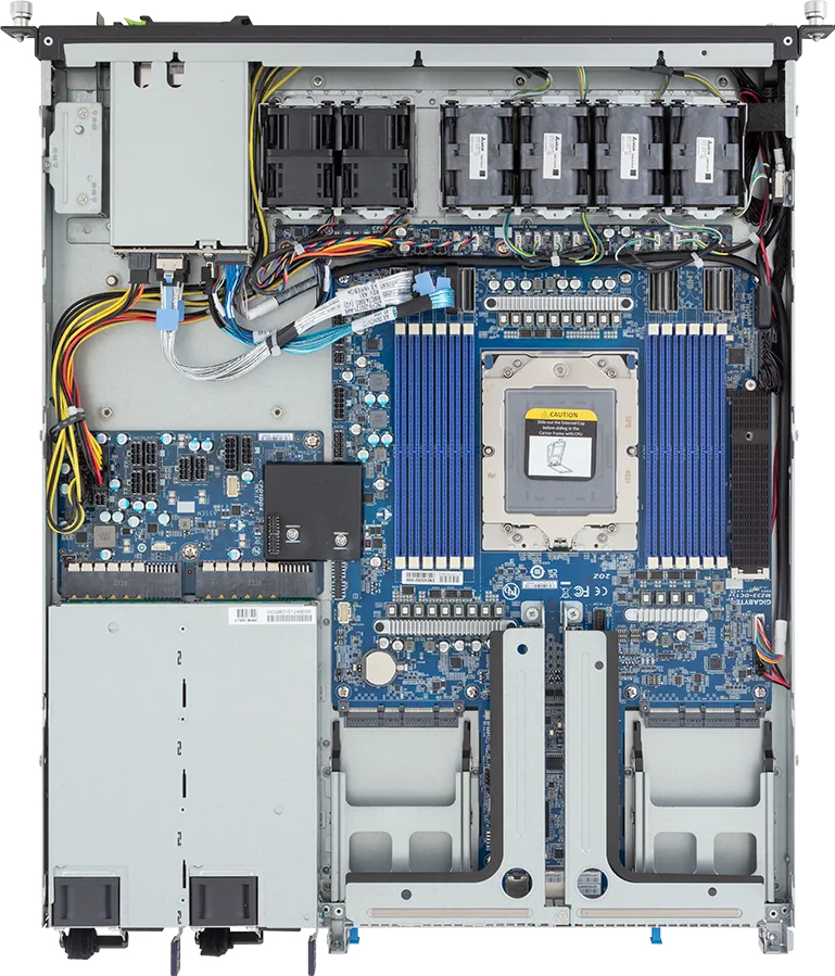 GIGABYTE E163-Z34-AAH1 AMD SoC Socket SP5 Rack (1U) Black, Steel – image 4
